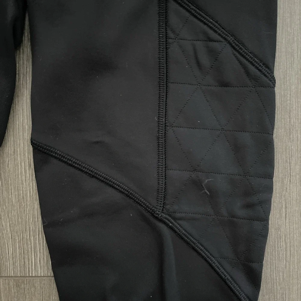 Lululemon Capri Leggings Womens 4 Zip Pockets Compression Black